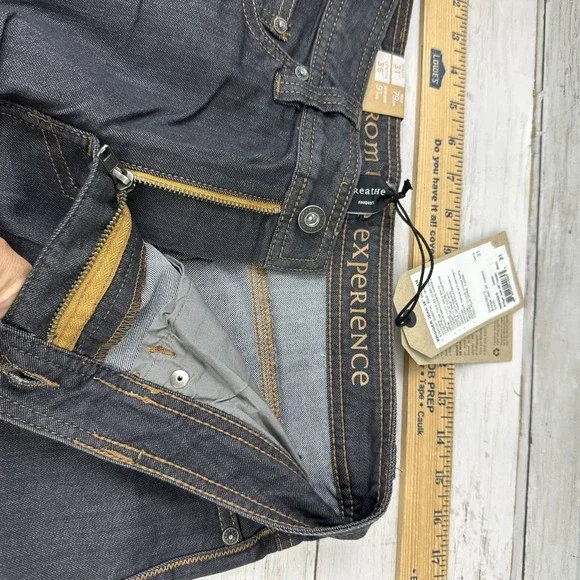 prAna Stretch Denim Pants Mens 31x36 Bridger Jeans Organic‎ Cotton Blue NWT